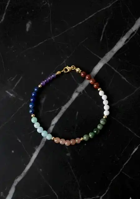 Sertifikalı Çakra Doğal Taş Bileklik 4mm