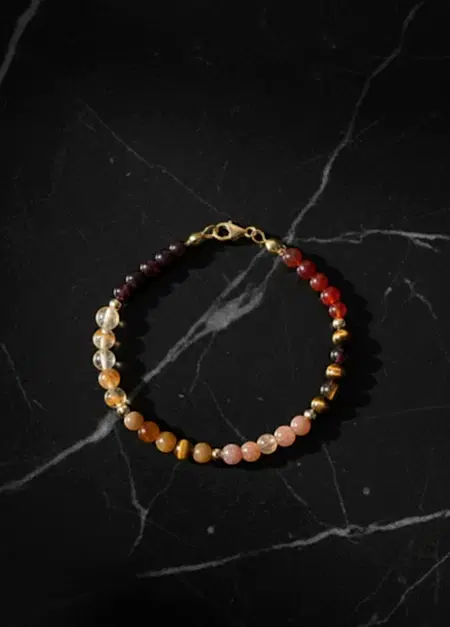 Sertifikalı Sakral Çakra Doğal Taş Bileklik