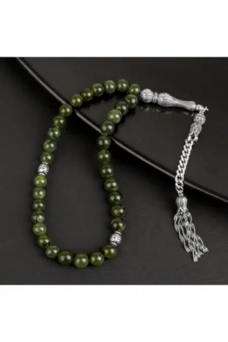 Yeşim Doğal Taş Tesbih 33lük - 8mm