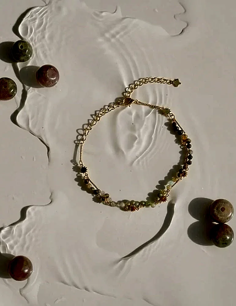 Doğal Taşlı Halhal