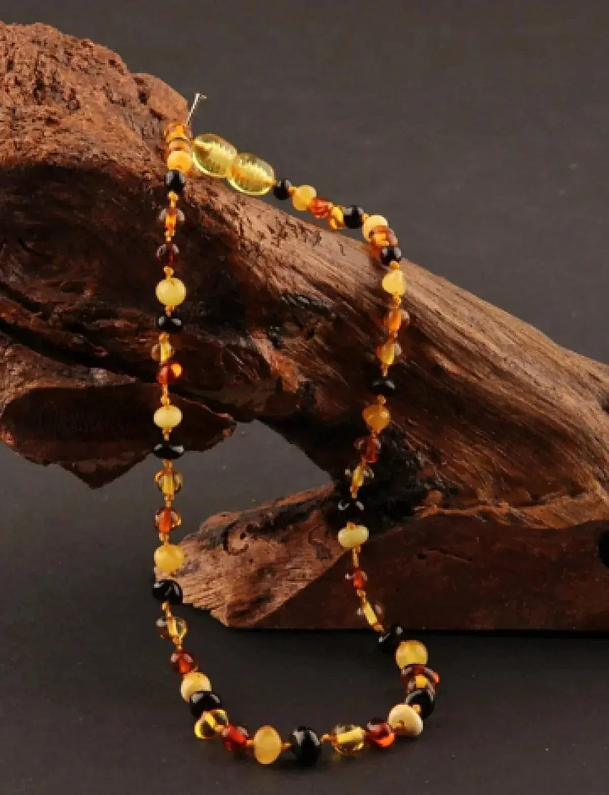 Sertifikalı Bebek  Doğal Taş Kolye 33-35cm