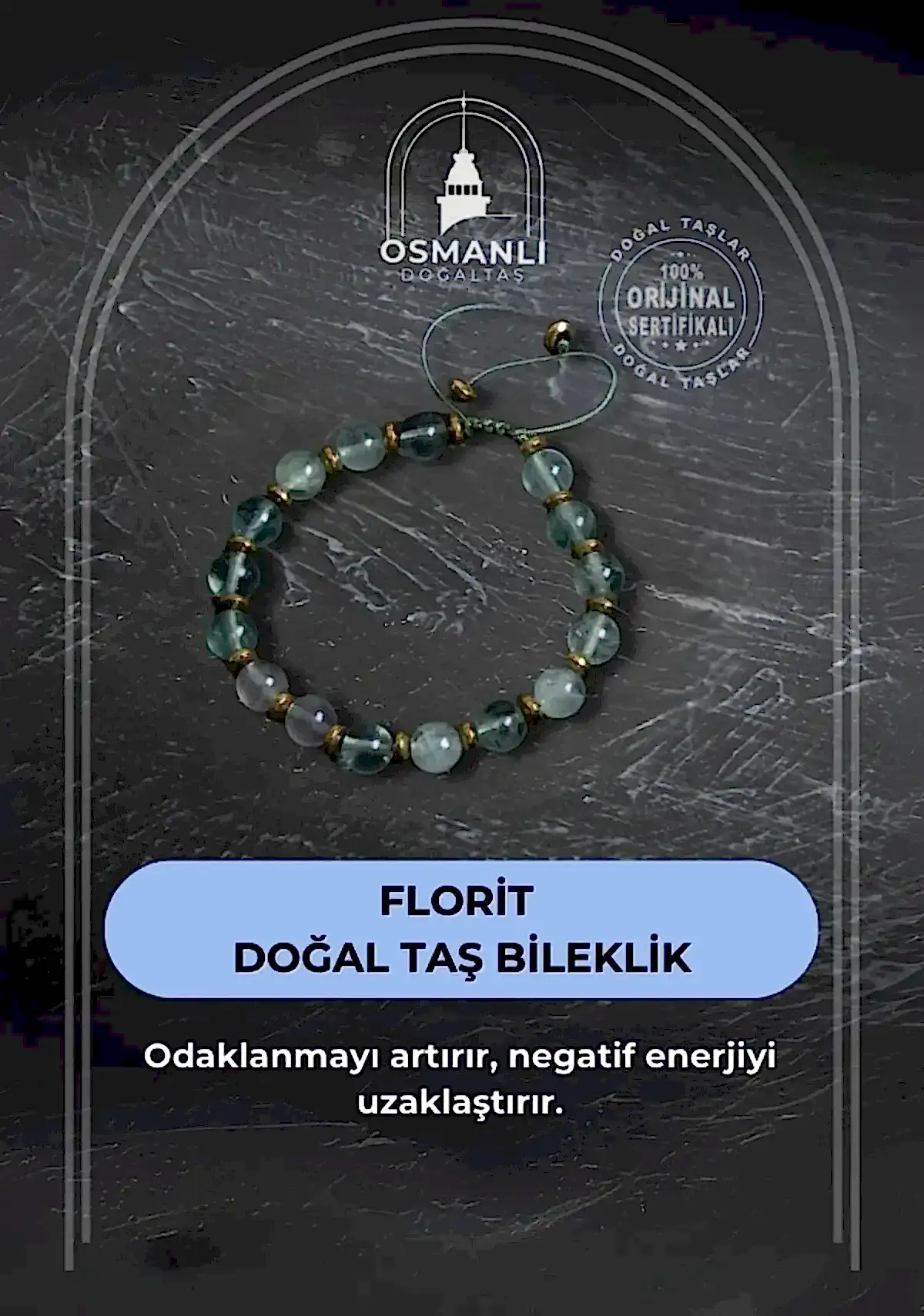 Sertifikalı Florit Doğal Taş Bileklik