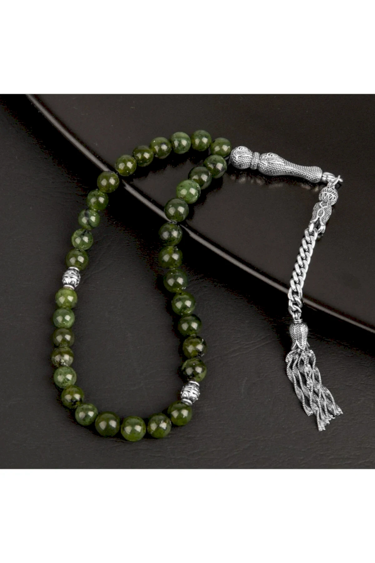 Yeşim Doğal Taş Tesbih 33lük - 8mm